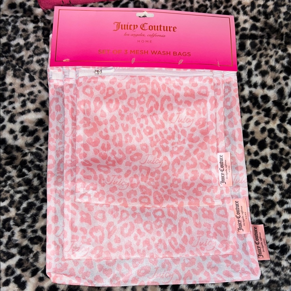 Juicy Couture Pink Leopard Mesh Bags